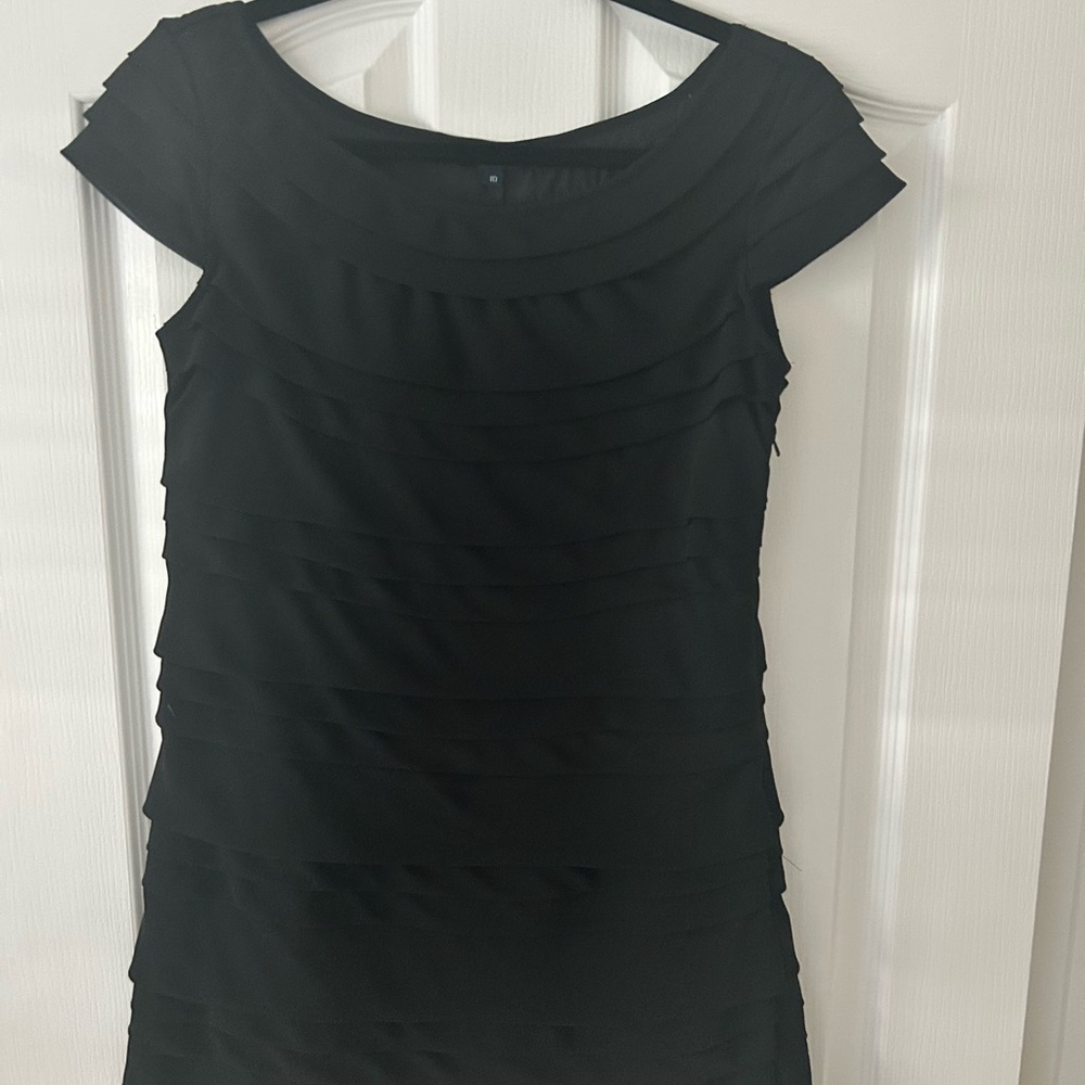 French Connection Elegant Black Layered Mini Dress